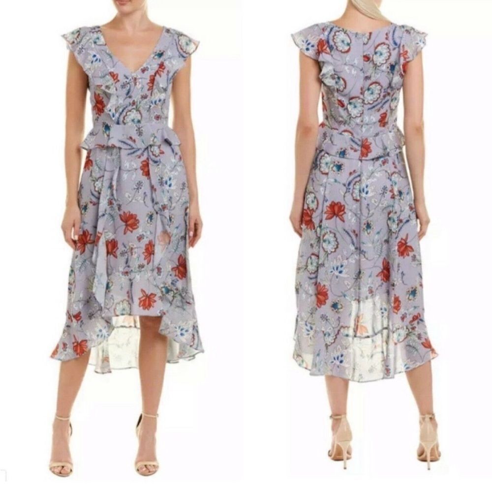 New Parker Dress Midi Ruffle Floral
